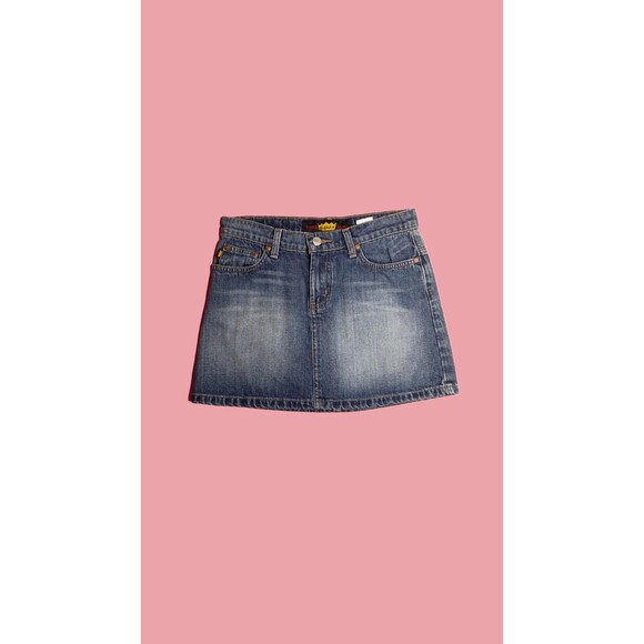 Y2K TODD OLDHAM JEANS Micro Mini Denim Jean Medium Wash Skirt. Extra Small